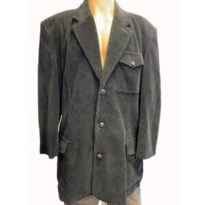 Nick It Men's Black Corduroy Blazer / Sports Coat Size XL SKu 4846